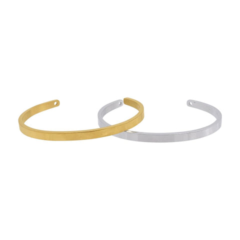 Water Resistant Cuff Set silver gold