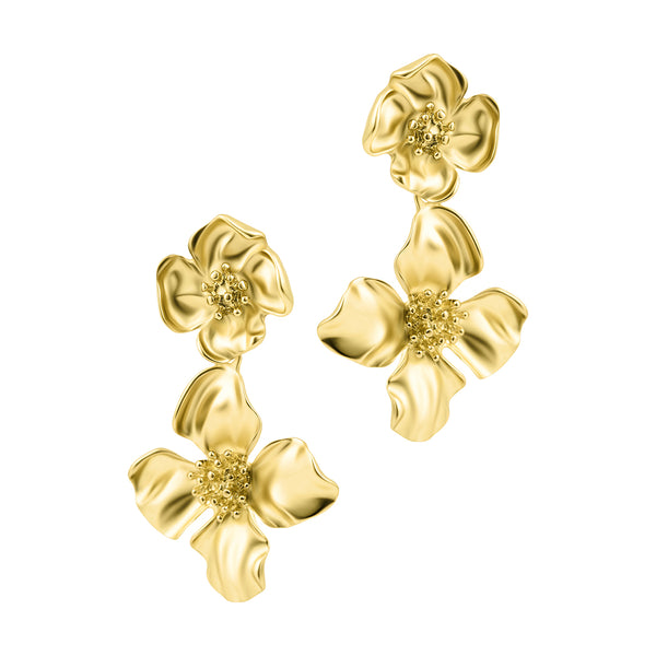 [wingbling] 14K Gold☆Flona natural embroidery Earrings E-1335front1080x1080_grande.