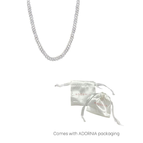 アクセサリー CURB CHAIN LONG NECKLACE Textured Curb Chain Necklace 7.71mm Solid Sterling Silver