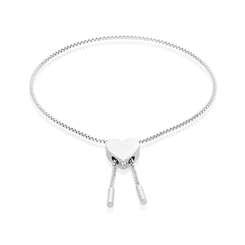 14k Gold Plated Heart Bolo Bracelet