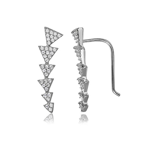 14k Gold Plated Arrow Climber Earrings