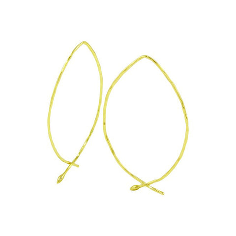Wire Threader Earrings silver gold