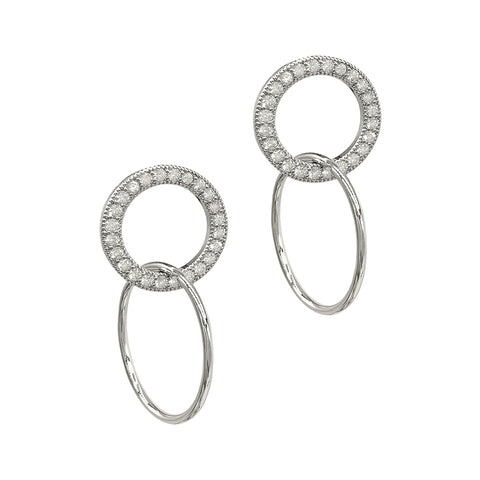 Drop Circle Earrings silver