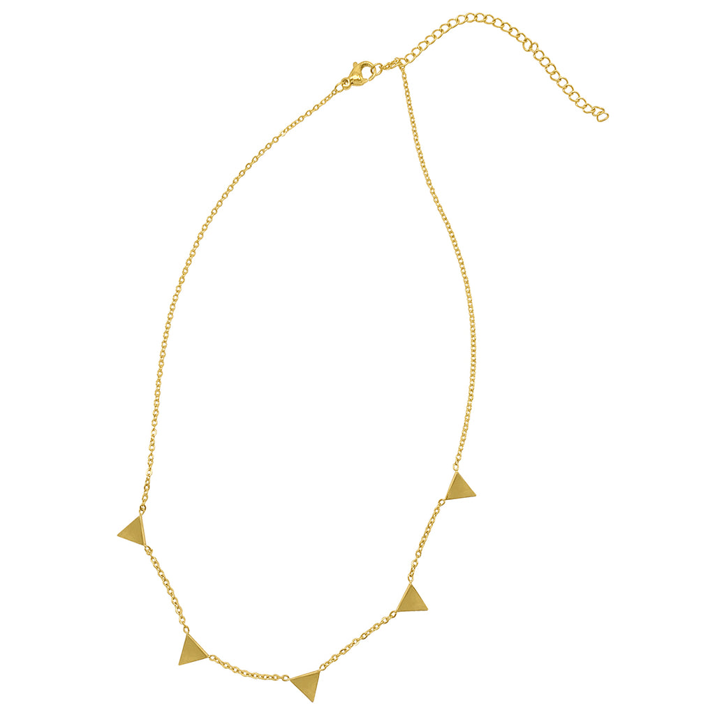 Triangle Edge Necklace Necklace gold