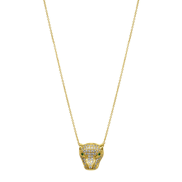 Black Gun Metal Jaguar Steel Hearts Necklace