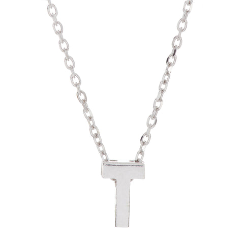 14k Gold Plated Mini Initial Pendant Necklace