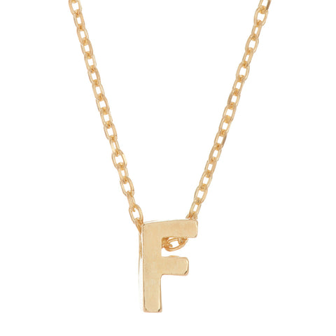 14k Gold Plated Mini Initial Pendant Necklace