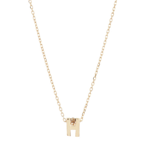 14k Gold Plated Mini Initial Pendant Necklace