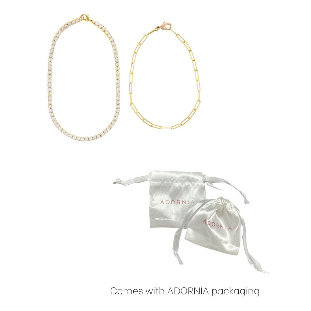 14K Gold Plated Ankle Bracelet - Dainty Chain Link Anklet For Women (10 Inch)