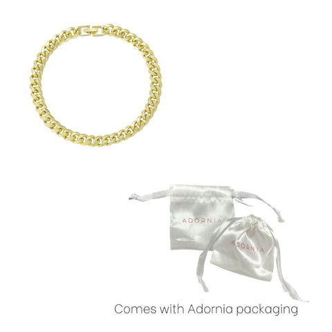 14k Gold Plated 10" 8mm Chunky Curb Chain Anklet