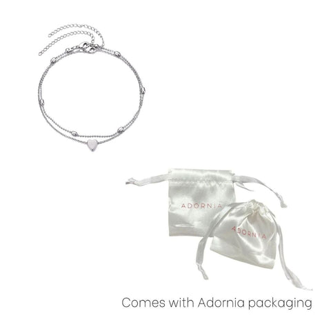 Heart Adjustable Anklet Set
