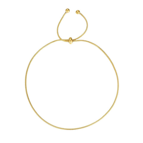 Tarnish Resistant 18k Gold Plated Bolo Adjustable Chain Anklet