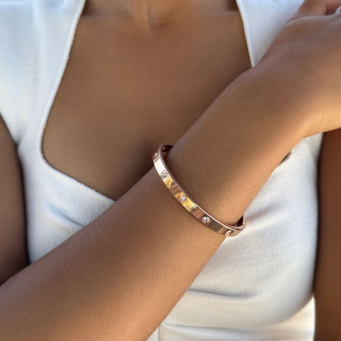 Tarnish Resistant Crystal Eternity Cuff