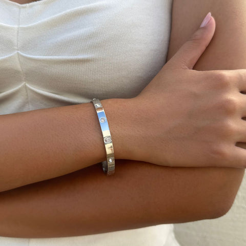 Tarnish Resistant Crystal Eternity Cuff