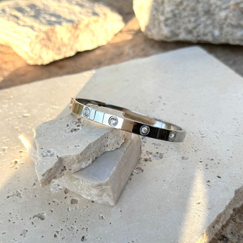 Tarnish Resistant Crystal Eternity Cuff