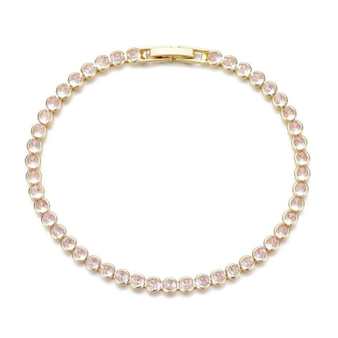 Crystal Bezeled Tennis Bracelet