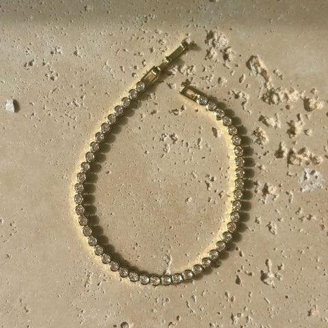 Crystal Bezeled Tennis Bracelet