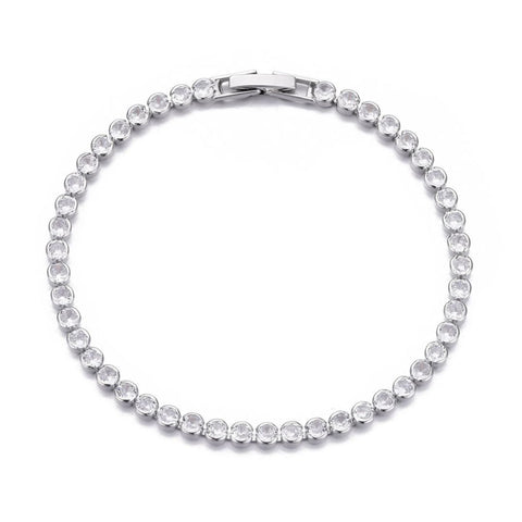 Crystal Bezeled Tennis Bracelet