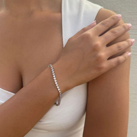 Crystal Bezeled Tennis Bracelet