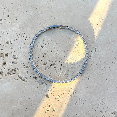 Crystal Bezeled Tennis Bracelet