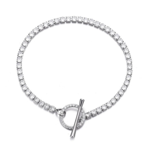 Crystal Toggle Tennis Bracelet
