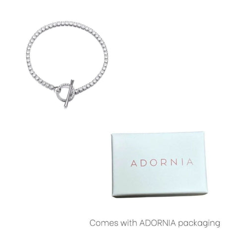 Crystal Toggle Tennis Bracelet