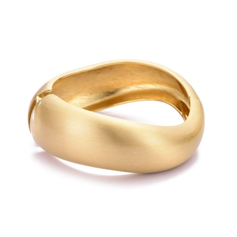 Gold Plated Organic Chunky Bangle