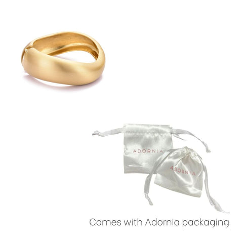 Gold Plated Organic Chunky Bangle