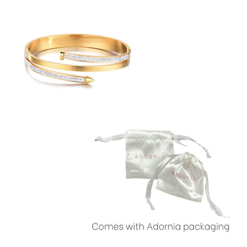 Tarnish Resistant 18k Gold Plated Chunky Nail Bangle