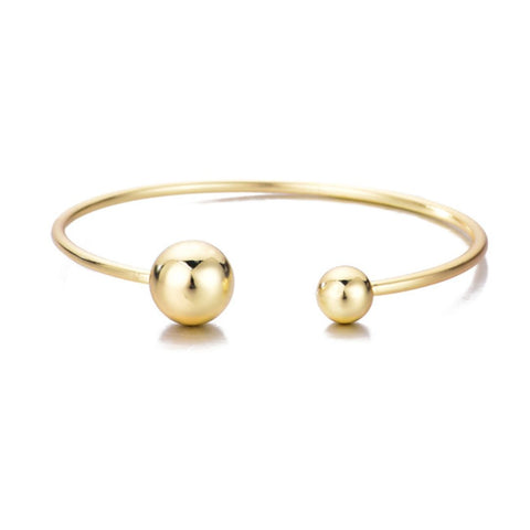 Gold Plated Spheres Cuff