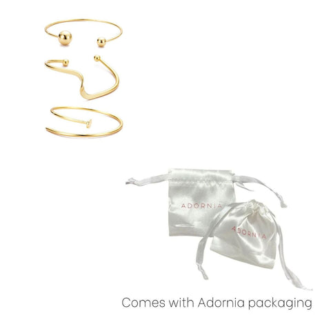Gold Plated 3-Cuff Set