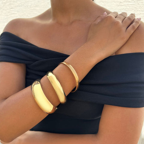 Gold Plated 3-Bangle Set