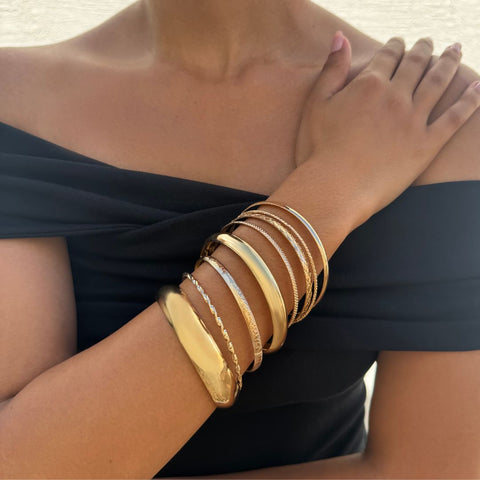 Gold Plated 8-Bangle Set