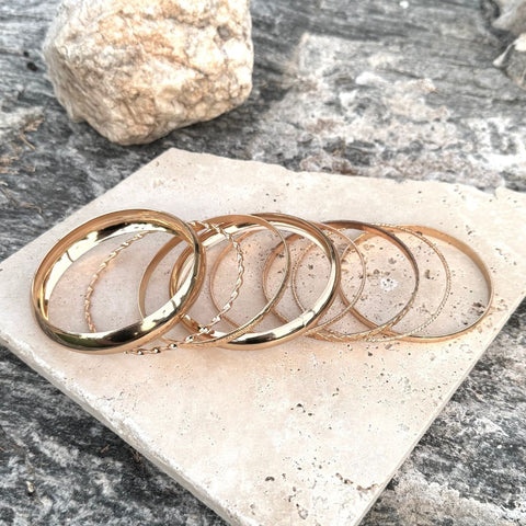 Gold Plated 8-Bangle Set