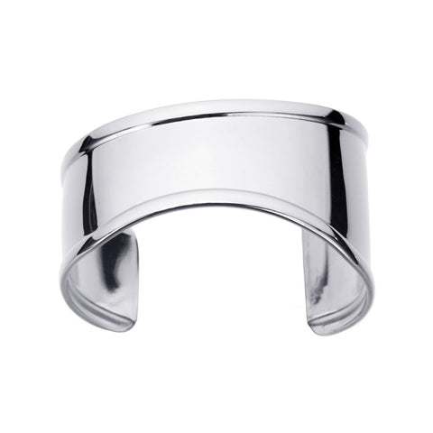 Tarnish Resistant Silver Plated Tall Curve Cuff