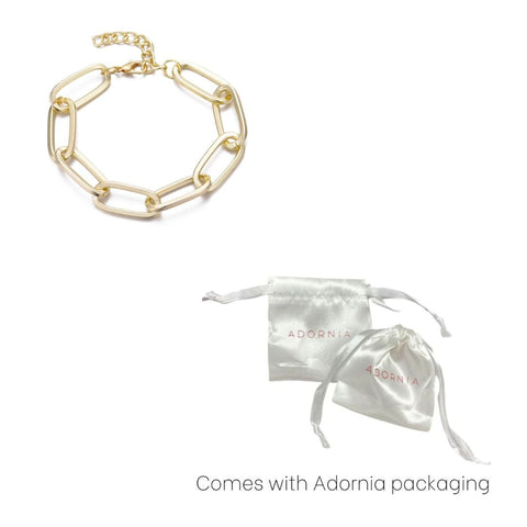 Gold Plated Chunky Paperclip Chain Bracelet