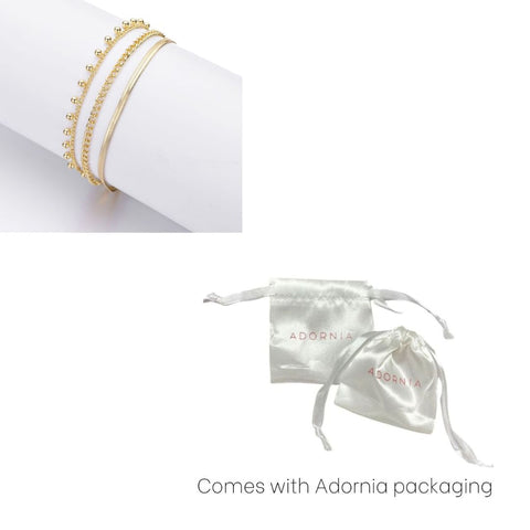 14k Gold Plated 3-Chain Set