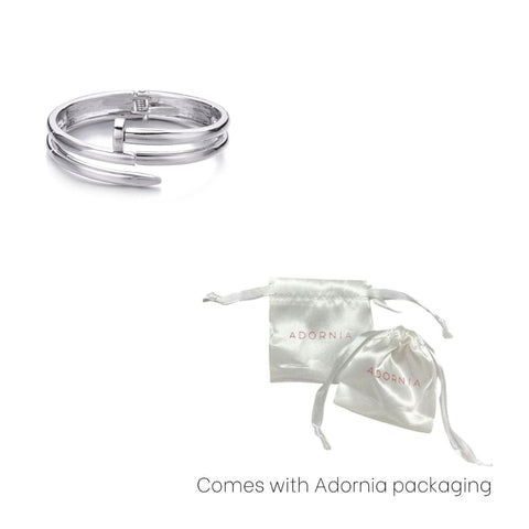 Silver Plated Hinge Nail Cuff
