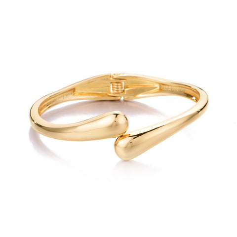 Gold Plated Overlapping Bands Cuff