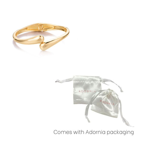 Gold Plated Overlapping Bands Cuff