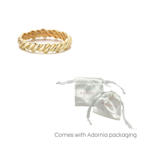 14k Gold Plated Macaroni Stretch Bracelet