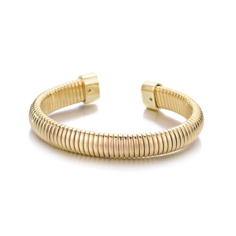 14k Gold Plated Omega Coil Cuff
