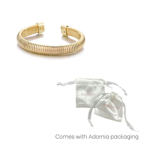 14k Gold Plated Omega Coil Cuff