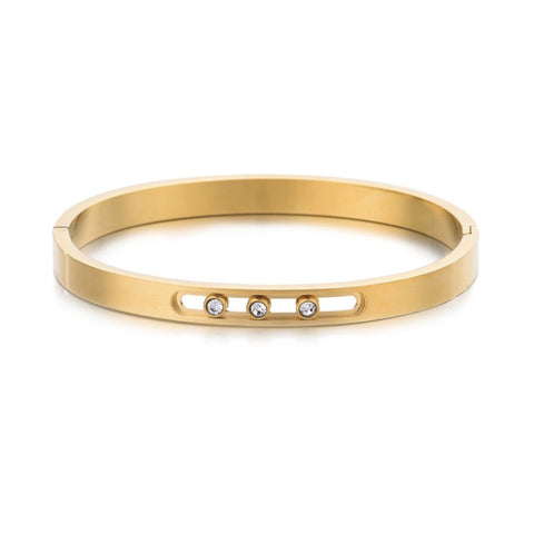 Tarnish Resistant Sliding Stones Cuff