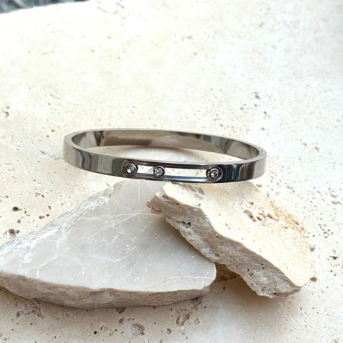 Tarnish Resistant Sliding Stones Cuff