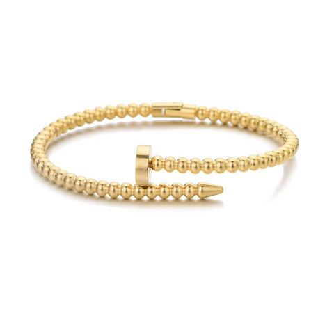 Tarnish Resistant 18k Gold Plated Beaded Nail Cuff