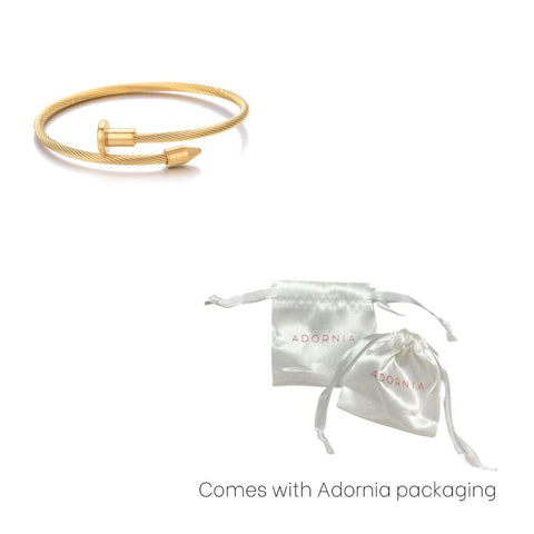 Tarnish Resistant 18k Gold Plated Nail Head Wrap Cuff