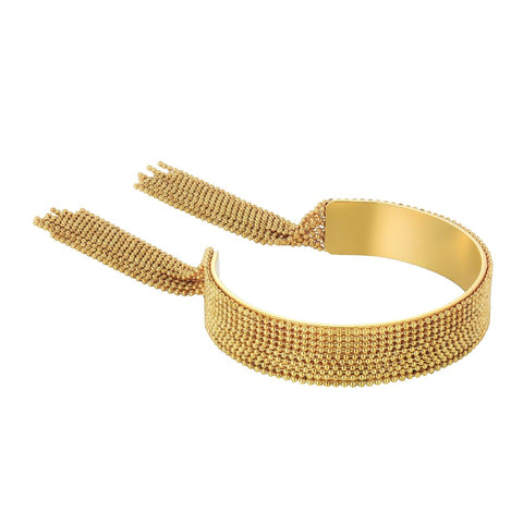 Tarnish Resistant 18k Gold Plated Fringe Cuff