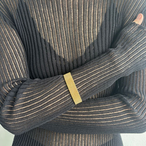 Tarnish Resistant 18k Gold Plated Fringe Cuff