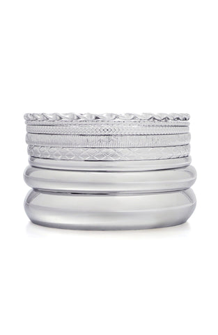 Silver Plated 8-Bangle Set